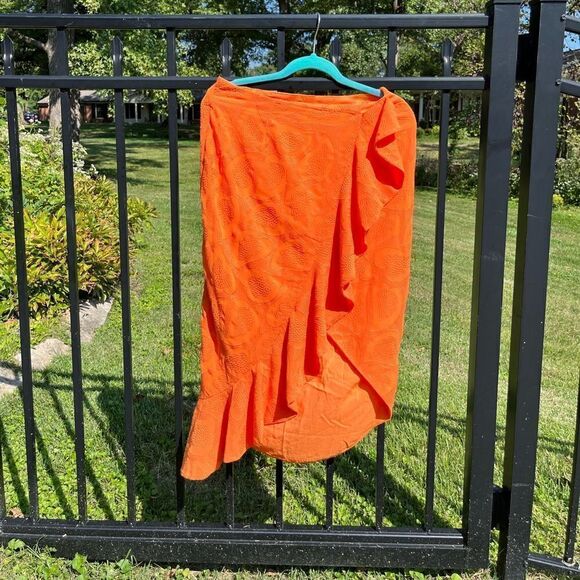 Anthropologie Maeve Embroidered Ruffle Wrap Skirt NWT - Picture 5 of 12